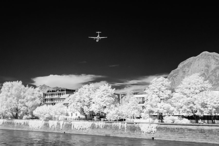 Im Landeanflug über Innsbruck